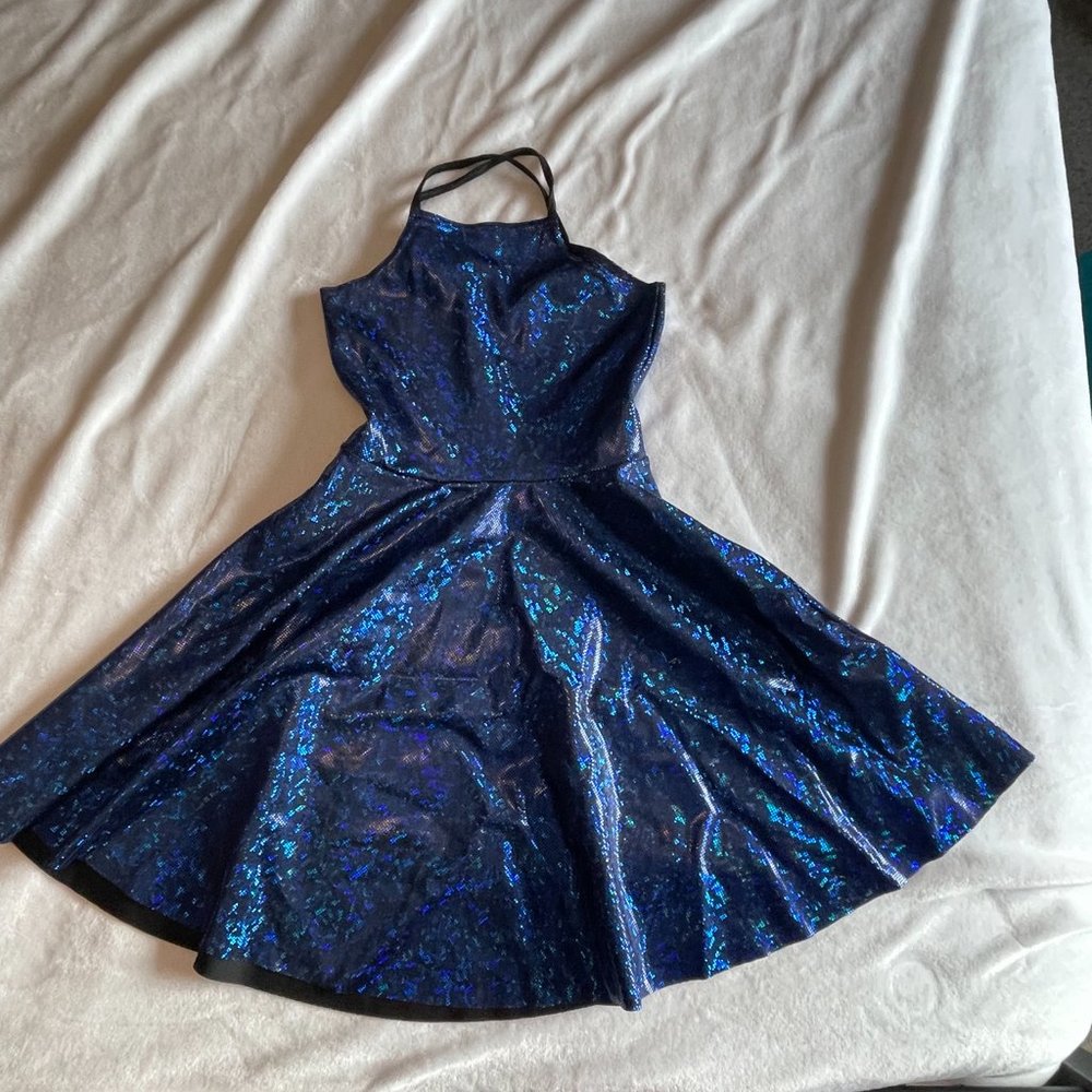 Blackmilk Shattered Sapphire Reversible Strap Dress-
